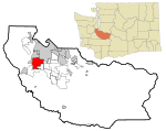 Pierce County Washington Incorporated and Unincorporated areas Lakewood Highlighted